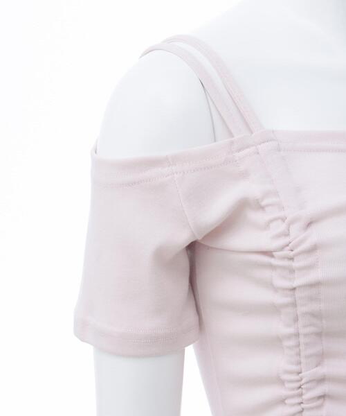 INGNI(イング)の「ドロストオフショルトップス(Tシャツ/カットソー・レディース・ブラック/オフホワイト/ピンク・M)」の21枚目の写真