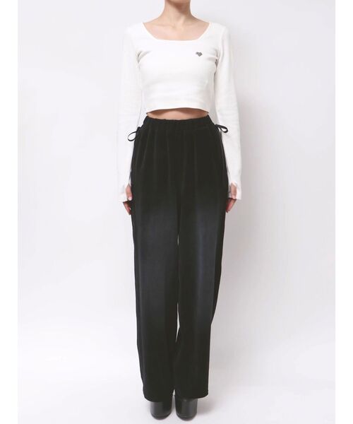 EMODA(エモダ)の「サイドリボンベロアパンツ(その他パンツ・レディース・グレー/ブラック・FREE)」の19枚目の写真