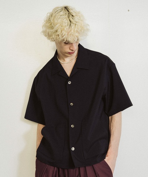 HARE（ハレ）の「【SET UP対応】シックリラックスポケットシャツ(HARE)（シャツ/ブラウス・メンズ・グレー/ブラック/ブラウン・MEDIUM/SMALL）」の2枚目の写真