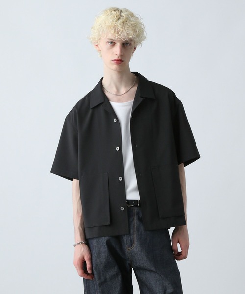 HARE（ハレ）の「【SET UP対応】シックリラックスポケットシャツ(HARE)（シャツ/ブラウス・メンズ・グレー/ブラック/ブラウン・MEDIUM/SMALL）」の11枚目の写真