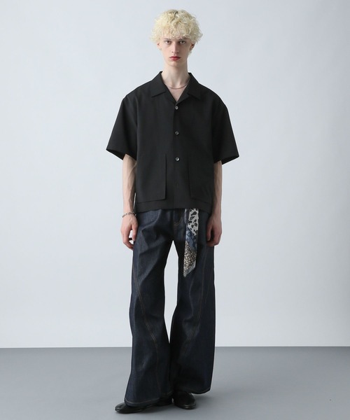 HARE（ハレ）の「【SET UP対応】シックリラックスポケットシャツ(HARE)（シャツ/ブラウス・メンズ・グレー/ブラック/ブラウン・MEDIUM/SMALL）」の4枚目の写真