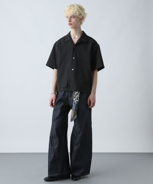 HARE（ハレ）の「【SET UP対応】シックリラックスポケットシャツ(HARE)（シャツ/ブラウス・メンズ・グレー/ブラック/ブラウン・MEDIUM/SMALL）」の5枚目の写真