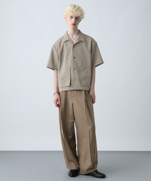 HARE（ハレ）の「【SET UP対応】シックリラックスポケットシャツ(HARE)（シャツ/ブラウス・メンズ・グレー/ブラック/ブラウン・MEDIUM/SMALL）」の7枚目の写真