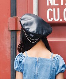 algy | チェーン付きベレー帽(ハンチング/ベレー帽)