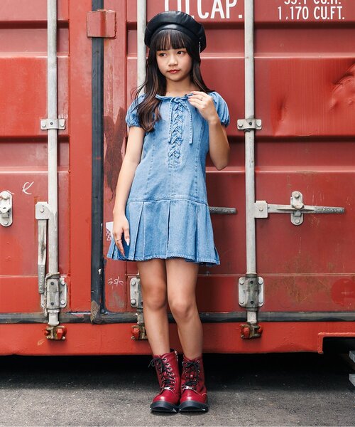 algy（アルジー）の「チェーン付きベレー帽（ハンチング/ベレー帽・キッズ・ブラック/エンジ・MEDIUM/SMALL）」の3枚目の写真