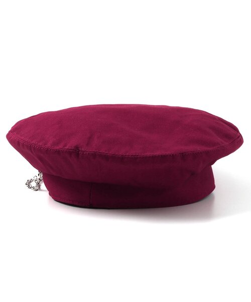 algy（アルジー）の「チェーン付きベレー帽（ハンチング/ベレー帽・キッズ・ブラック/エンジ・MEDIUM/SMALL）」の7枚目の写真