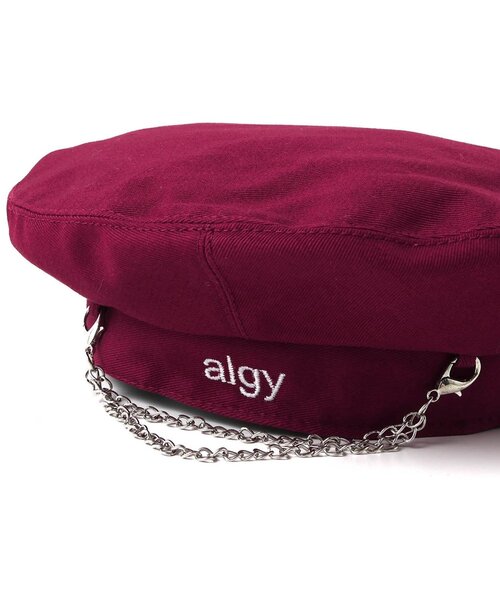 algy（アルジー）の「チェーン付きベレー帽（ハンチング/ベレー帽・キッズ・ブラック/エンジ・MEDIUM/SMALL）」の8枚目の写真