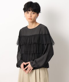 ワンピース 2025SS AMERI BLACK TULLE HEM RAFFLE TOP Ameri vintage BLACK TULLE HEM RAFFLE TOP - メルカリ