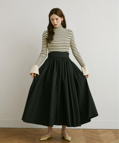 Olu.(オルドット)の「サーキュラースカート(スカート・レディース・ベージュ/ブラック・0/1)」の5枚目の写真