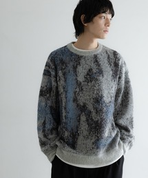 【LFM(U)】モヘアジャガードニット 494100