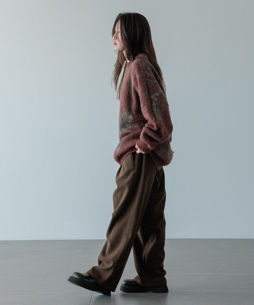 LOWRYS FARM（ローリーズファーム）の「【LFM(U)】モヘアジャガードニット　 494100（ニット/セーター・メンズ・ブラウン/グレー/ブルー・FREE）」の12枚目の写真