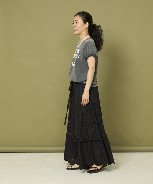 Freada（フリーダ）の「Freada/フリーダ レース ティアード ギャザー パンツ（その他パンツ・レディース・ホワイト/ブラック・ﾌﾘ-）」の10枚目の写真