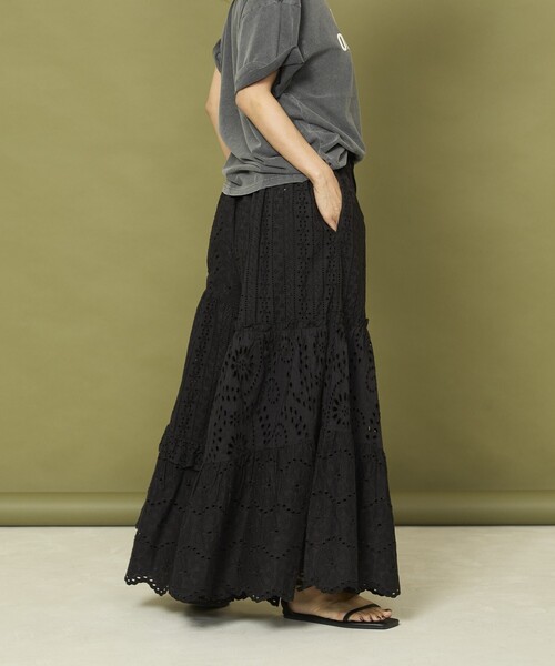Freada（フリーダ）の「Freada/フリーダ レース ティアード ギャザー パンツ（その他パンツ・レディース・ホワイト/ブラック・ﾌﾘ-）」の13枚目の写真
