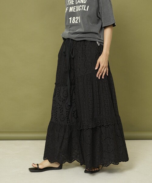 Freada（フリーダ）の「Freada/フリーダ レース ティアード ギャザー パンツ（その他パンツ・レディース・ホワイト/ブラック・ﾌﾘ-）」の17枚目の写真