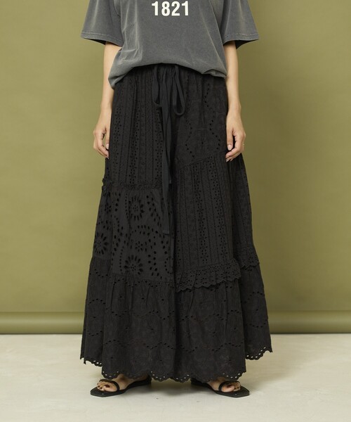Freada（フリーダ）の「Freada/フリーダ レース ティアード ギャザー パンツ（その他パンツ・レディース・ホワイト/ブラック・ﾌﾘ-）」の21枚目の写真