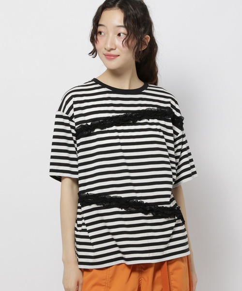 レースドッキングTシャツ（Tシャツ/カットソー）｜niko and