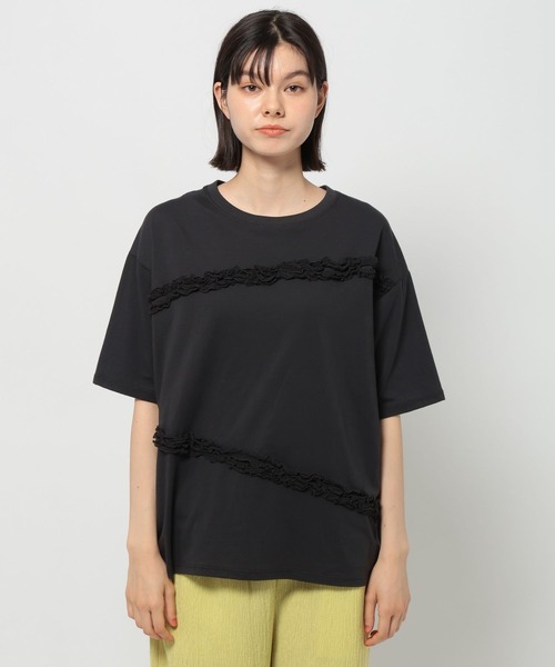 ニコアンド フリダンTシャツ 　ブラック niko and misayoさんプロデュース フリダンTシャツ 黒