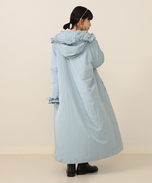 【最終価格】CAROLINA GLASER カロリナ グレイサー　ロングコート CAROLINA GLASER（カロリナ グレイサー）フリルフード ロング