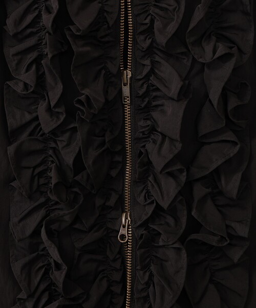 CAROLINA GLASER（カロリナ グレイサー）の「フリルロングコート（その他アウター・レディース・サックスブルー/ブラック・MEDIUM/SMALL）」の8枚目の写真