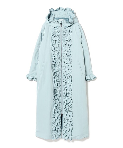 CAROLINA GLASER（カロリナ グレイサー）の「フリルロングコート（その他アウター・レディース・サックスブルー/ブラック・MEDIUM/SMALL）」の10枚目の写真