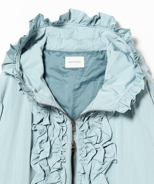 CAROLINA GLASER（カロリナ グレイサー）の「フリルロングコート（その他アウター・レディース・サックスブルー/ブラック・MEDIUM/SMALL）」の11枚目の写真