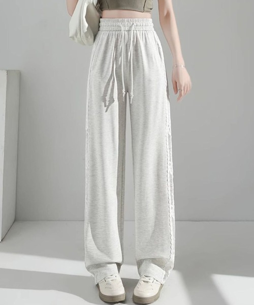 セール】フラワーレースライン スウェットパンツ（スウェットパンツ