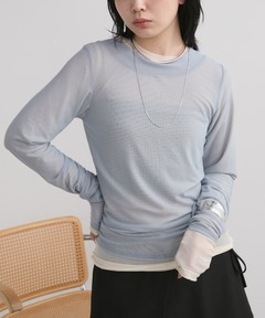 2WAYネックシアードッキングトップス FREE ピンク 2way Neck