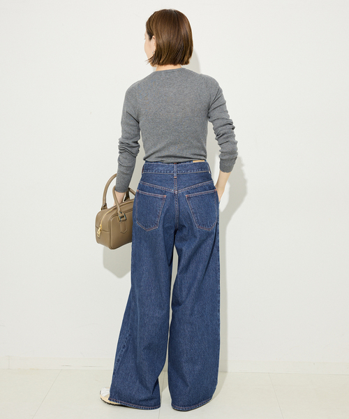 NEEDBY heritage（ニードバイヘリテージ）の「NEEDBY HERITAGE/ニードバイ ヘリテージ SLOBE別注 FRED デニム（デニムパンツ・レディース・サックスブルー/ブルー・26cm/25cm/24cm）」の11枚目の写真