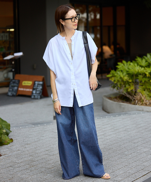 NEEDBY heritage（ニードバイヘリテージ）の「NEEDBY HERITAGE/ニードバイ ヘリテージ SLOBE別注 FRED デニム（デニムパンツ・レディース・サックスブルー/ブルー・26cm/25cm/24cm）」の15枚目の写真