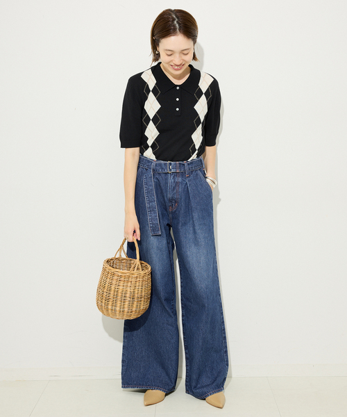 NEEDBY heritage（ニードバイヘリテージ）の「NEEDBY HERITAGE/ニードバイ ヘリテージ SLOBE別注 FRED デニム（デニムパンツ・レディース・サックスブルー/ブルー・26cm/25cm/24cm）」の16枚目の写真