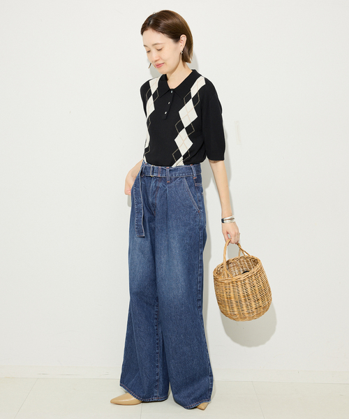 NEEDBY heritage（ニードバイヘリテージ）の「NEEDBY HERITAGE/ニードバイ ヘリテージ SLOBE別注 FRED デニム（デニムパンツ・レディース・サックスブルー/ブルー・26cm/25cm/24cm）」の17枚目の写真