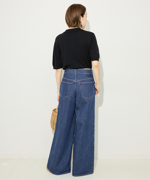 NEEDBY heritage（ニードバイヘリテージ）の「NEEDBY HERITAGE/ニードバイ ヘリテージ SLOBE別注 FRED デニム（デニムパンツ・レディース・サックスブルー/ブルー・26cm/25cm/24cm）」の18枚目の写真