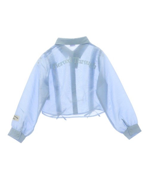 ANAP GiRL(アナップガール)の「シャーリング シアー デザイン クロップド シャツ(シャツ/ブラウス・キッズ・ホワイト/ホワイト×ブラック/ブラック/サックスブルー・S/M/XS)」の18枚目の写真