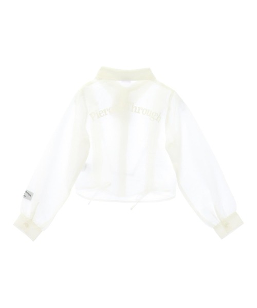 ANAP GiRL(アナップガール)の「シャーリング シアー デザイン クロップド シャツ(シャツ/ブラウス・キッズ・ホワイト/ホワイト×ブラック/ブラック/サックスブルー・S/M/XS)」の15枚目の写真