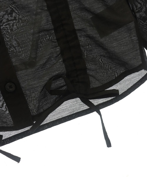 ANAP GiRL(アナップガール)の「シャーリング シアー デザイン クロップド シャツ(シャツ/ブラウス・キッズ・ホワイト/ホワイト×ブラック/ブラック/サックスブルー・S/M/XS)」の21枚目の写真