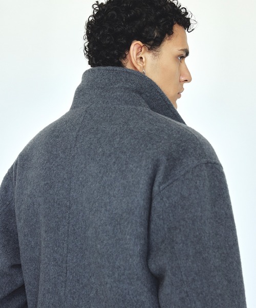 FIDELITY(フィデリティ)の「DOUBLE BEAVER SINGLE PEA COAT / ピーコート(ピーコート・メンズ・チャコール/ブラック・LARGE/MEDIUM)」の4枚目の写真