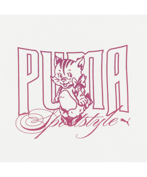 PUMA（プーマ）の「PUMA プーマ ウィメンズ グラフィック キッテン リラックスド 半袖 Tシャツ（Tシャツ/カットソー・レディース・ダークグレー/ホワイト・X-LARGE/LARGE/MEDIUM/SMALL）」の9枚目の写真
