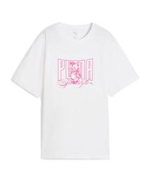 PUMA プーマ ウィメンズ グラフィック キッテン リラックスド 半袖 Tシャツ