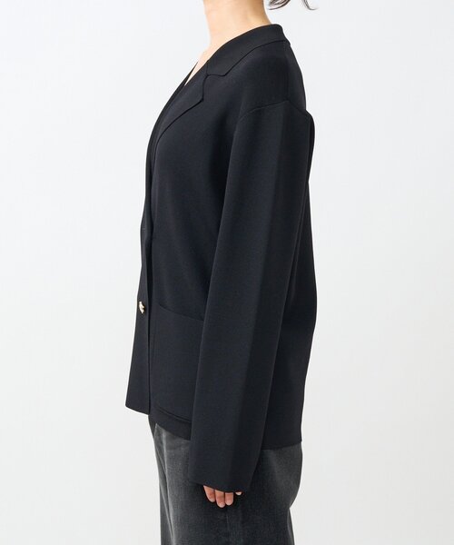 季節の変わり目に/接触冷感】ニットジャケット（テーラードジャケット