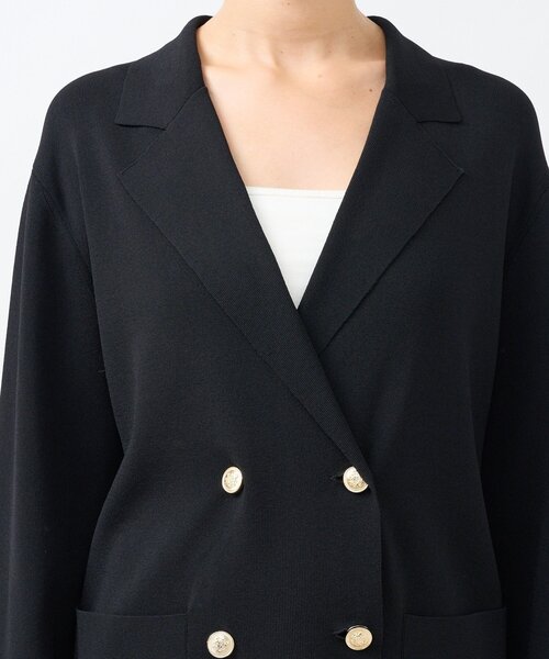 RIVE DROITE（リヴドロワ）の「【季節の変わり目に/接触冷感】ニットジャケット（テーラードジャケット・レディース・ブラック/ネイビー/ブラウン・FREE）」の15枚目の写真