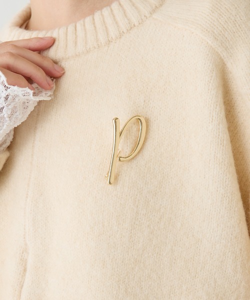 COLLAGE GALLARDAGALANTE（コラージュガリャルダガランテ）の「PAPILLONNER/Pロゴブローチ（ブローチ/コサージュ・レディース・シルバー/ゴールド・FREE）」の3枚目の写真