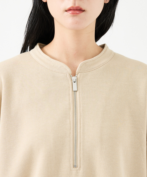 FORTUNA HOMME(フォルトゥナオム)の「【FORTUNA/フォルトゥナ】WフェイスHALF ZIPプルオーバー/オーバーサイズ/ユニセックス【WEB限定】(スウェット・メンズ・ベージュ/グリーン/ブラック・L/M)」の12枚目の写真