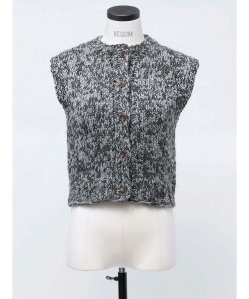 VEQUM（VEQUM）の「【VEQUM】HAND MIX KNIT VEST（ベスト・レディース・グレー/ブラウン・FREE）」の9枚目の写真