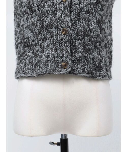 VEQUM（VEQUM）の「【VEQUM】HAND MIX KNIT VEST（ベスト・レディース・グレー/ブラウン・FREE）」の4枚目の写真