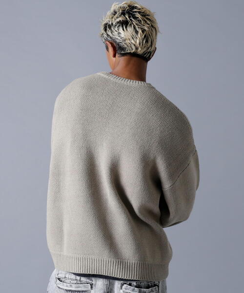 DANKE SCHON(ダンケシェーン)の「DankeSchon/ダンケシェーン/TC KNIT LOGO(ニット/セーター・メンズ・ベージュ/チャコールグレー・M/L)」の19枚目の写真