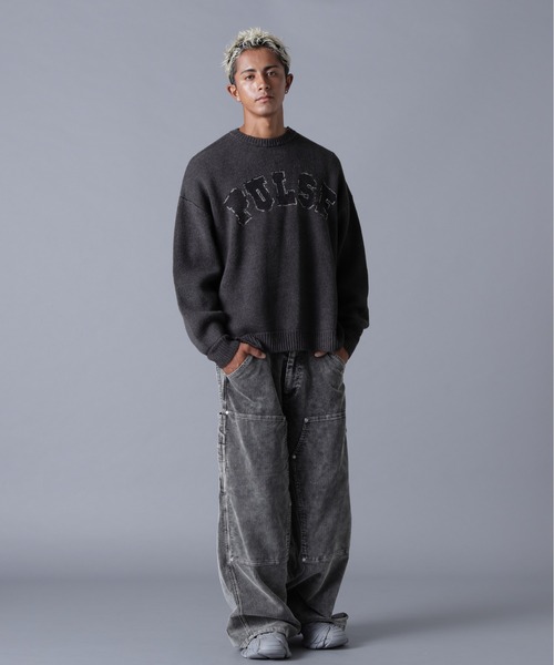 DANKE SCHON(ダンケシェーン)の「DankeSchon/ダンケシェーン/TC KNIT LOGO(ニット/セーター・メンズ・ベージュ/チャコールグレー・M/L)」の7枚目の写真