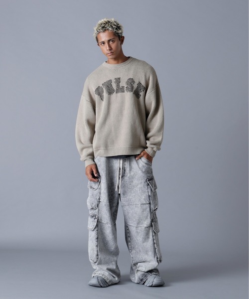 DANKE SCHON(ダンケシェーン)の「DankeSchon/ダンケシェーン/TC KNIT LOGO(ニット/セーター・メンズ・ベージュ/チャコールグレー・M/L)」の12枚目の写真