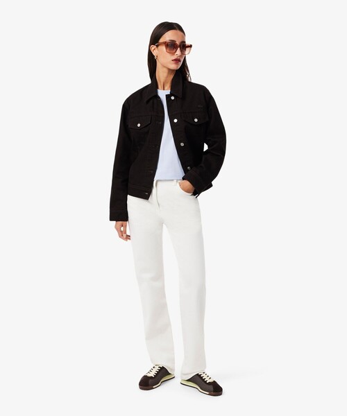 LACOSTE(ラコステ)の「ネーム&ワニロゴパッチクロップド半袖Tシャツ(Tシャツ/カットソー・レディース・ダークグリーン/ホワイト/アクア・38/40/34/36)」の22枚目の写真