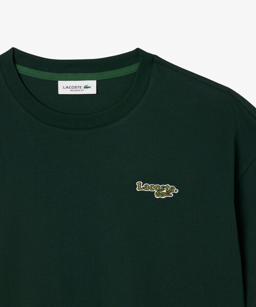 LACOSTE(ラコステ)の「ネーム&ワニロゴパッチクロップド半袖Tシャツ(Tシャツ/カットソー・レディース・ダークグリーン/ホワイト/アクア・38/40/34/36)」の18枚目の写真
