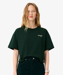tシャツ 「LACOSTE/ラコステ」 レディース LACOSTE tシャツ ヘビイーオンス コットン ワイド＆クロップドT